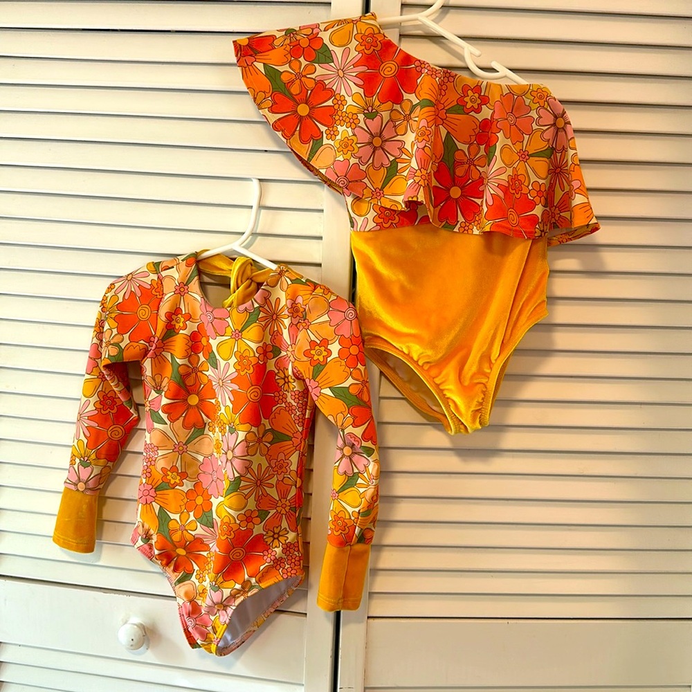 Saint Ida Retro Floral Swim Set